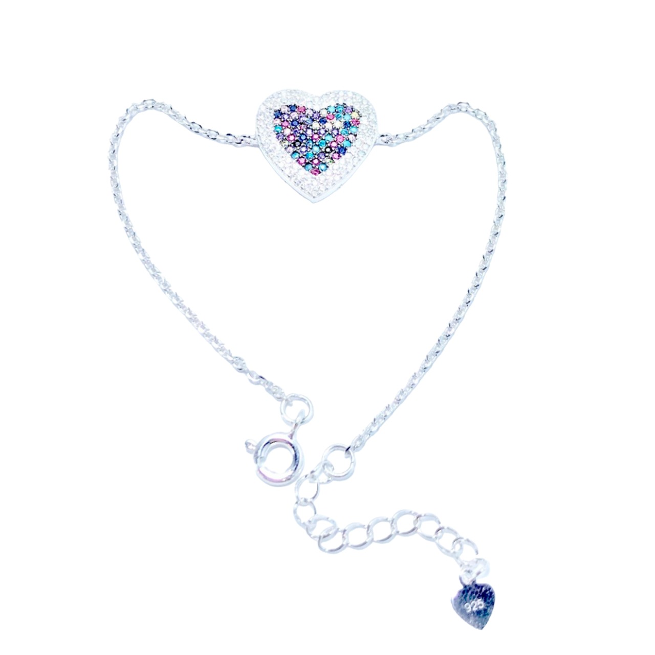 Pulsera plata rodinada micro zircones